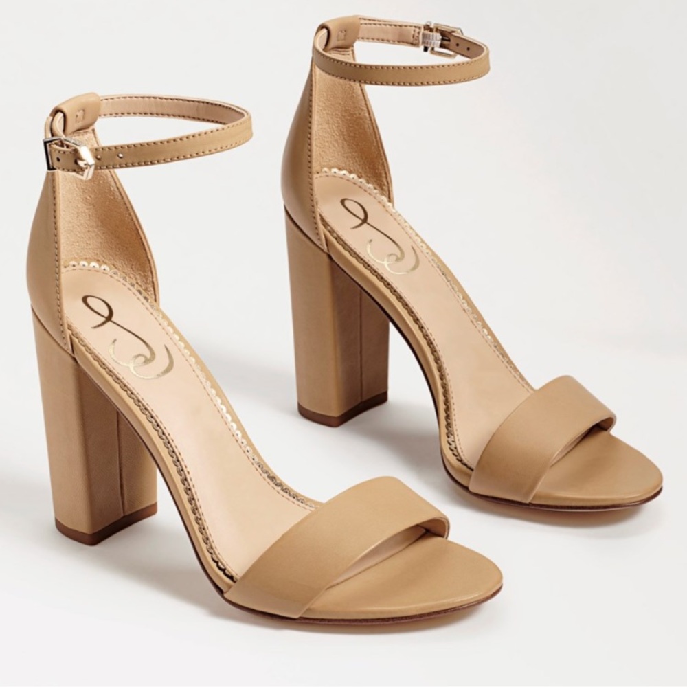 Sam Edelman Yaro Heel Sandals - Beige